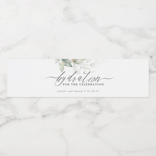 Hydratie voor de feestdag - Grieks huwelijk Waterfles Etiket (Enkel label)