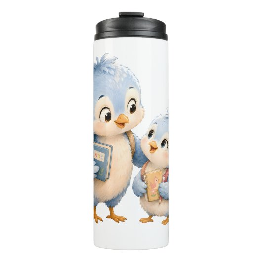 Hydratiefles Little Blue Birds Thermosbeker (Voorkant)