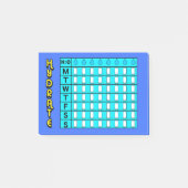 Hydration Chart Post-it notes (Voorkant)
