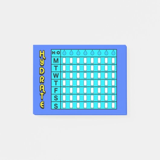 Hydration Chart Post-it notes (Voorkant)