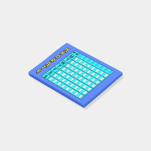 Hydration Chart Post-it notes (Schuin)