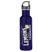 Hydration Motivation Water Bottle Lemonade Slogan Waterfles (Voorkant)