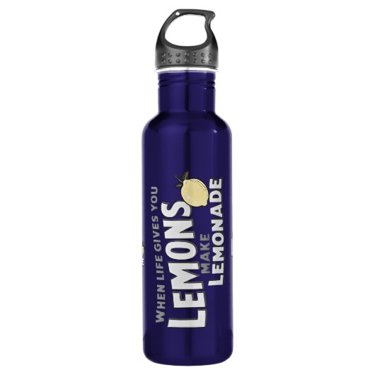 Hydration Motivation Water Bottle Lemonade Slogan Waterfles (Voorkant)