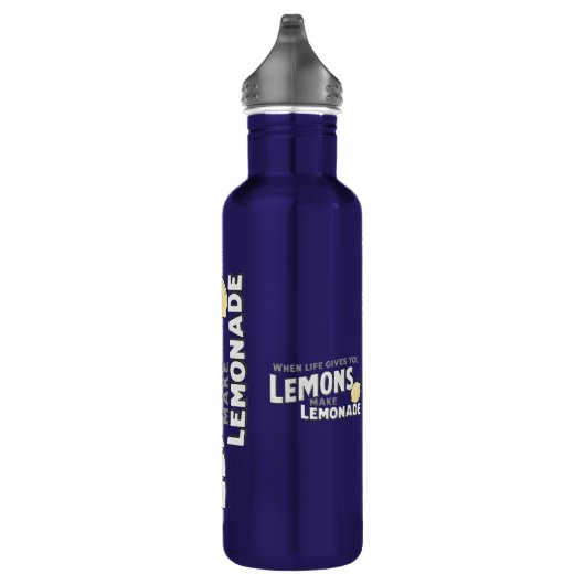 Hydration Motivation Water Bottle Lemonade Slogan Waterfles (Rechts)