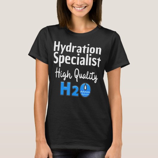 Hydration Specialist H2o Waterboy Team Manager T-shirt (Voorkant)