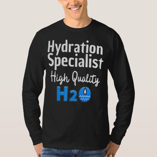 Hydration Specialist H2o Waterboy Team Manager T-shirt (Voorkant)