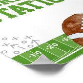 Hydration Station Football Verjaardag Drinken Teke Poster (Hoek)