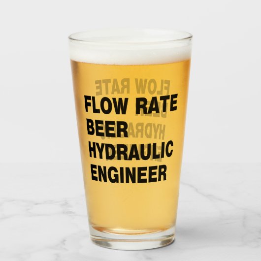 Hydraulic Ingenieur Bier Glas (Achterkant gevuld)