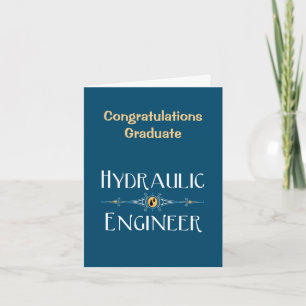 Hydraulic Ingenieur Decoratie Lijn Bedankkaart