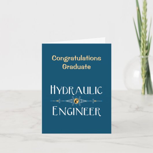 Hydraulic Ingenieur Decoratie Lijn Bedankkaart (Voorkant)