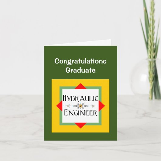 Hydraulic Ingenieursblok Bedankkaart (Voorkant)