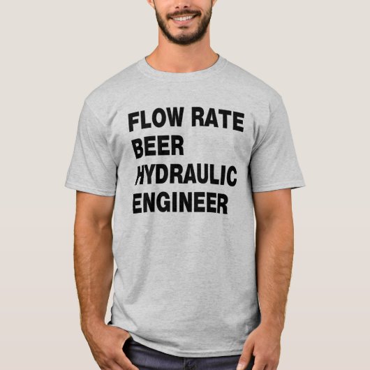 Hydraulisch Ingenieursbier T-shirt (Voorkant)