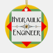 Hydraulisch ingenieursblok keramisch ornament (Voorkant)