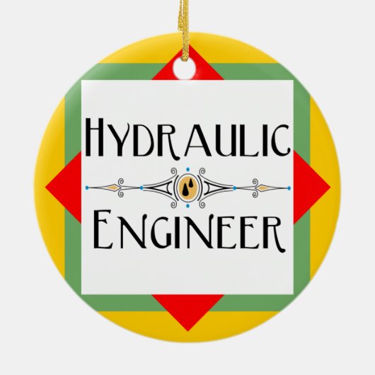 Hydraulisch ingenieursblok keramisch ornament (Achterkant)