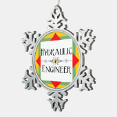 Hydraulisch ingenieursblok tin sneeuwvlok ornament (Rechts)