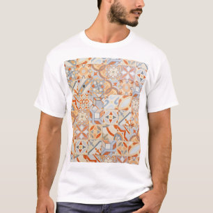 Hydraulische cement tegels: mozaïek trend. t-shirt