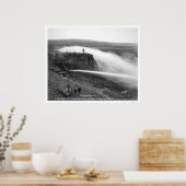 Hydraulische goudwinning Alaska 1910 Poster (Keuken)