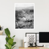 Hydraulische goudwinning Alaska 1912 Poster (Thuiskantoor)