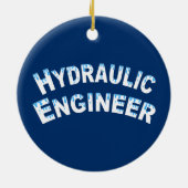 Hydraulische ingenieur waterdruppels keramisch ornament (Achterkant)