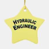 Hydraulische ingenieur waterdruppels keramisch ornament (Achterkant)