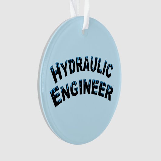 Hydraulische ingenieur waterdruppels ornament (voorkant)