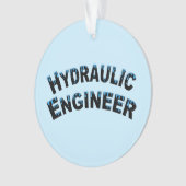 Hydraulische ingenieur waterdruppels ornament (voorkant)