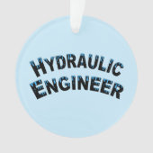 Hydraulische ingenieur waterdruppels ornament (voorkant)