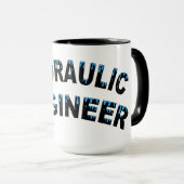 Hydraulische Ingenieur Waterdruppeltjes Mok (Voorkant rechts)