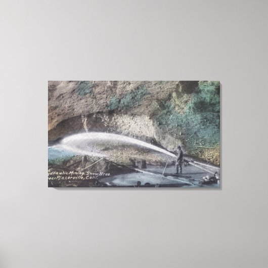 Hydraulische mijnbouw ScenePlacerville, CA Canvas Afdruk (Voorkant)