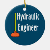 Hydraulische monteur Toilet Plunger Keramisch Ornament (Voorkant)