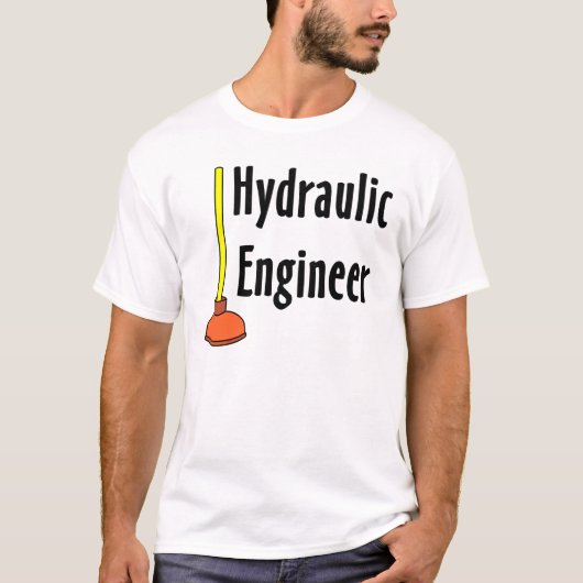 Hydraulische monteur Toilet Plunger T-shirt (Voorkant)