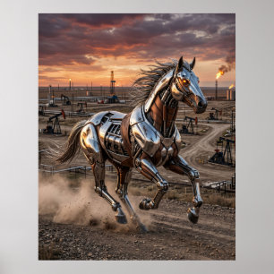 Hydraulische paardenren poster