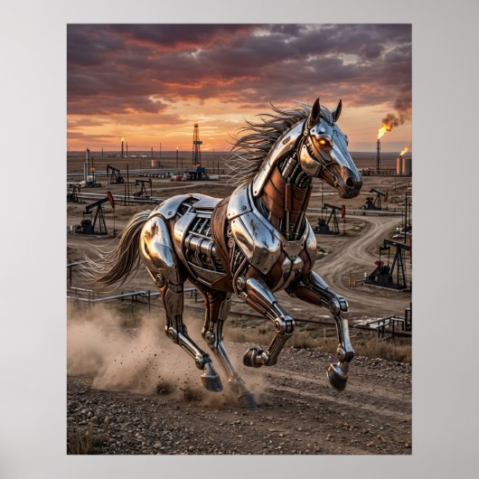 Hydraulische paardenren poster (Voorkant)
