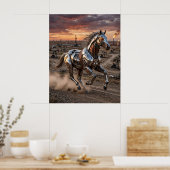 Hydraulische paardenren poster (Keuken)