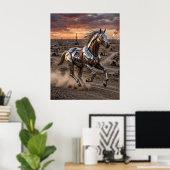 Hydraulische paardenren poster (Thuiskantoor)