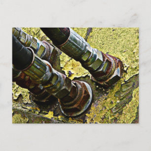 Hydraulische slangen op oude trekker briefkaart