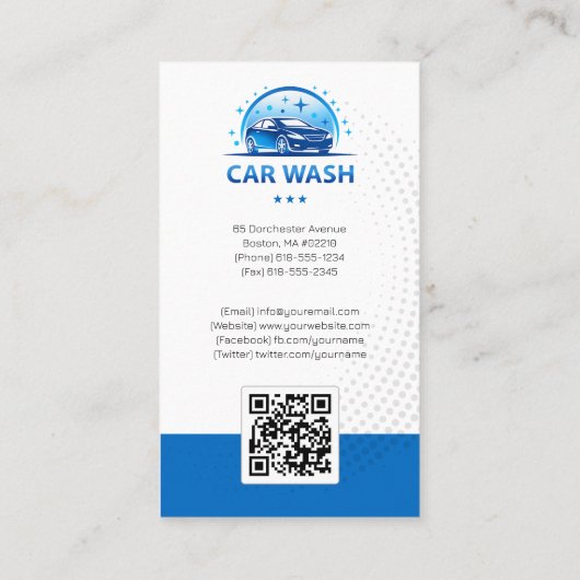 Hydro Car Wash Services | beroeps Visitekaartje (Achterkant)