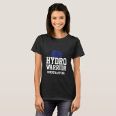 Hydro-warrior shunt gebeurt bij Hydrocefalus blauw T-shirt (Voorkant volledig)