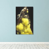 Hydroboraciet op Gorgeyite, Kazachstan Canvas Afdruk (Insitu (Houten vloer))