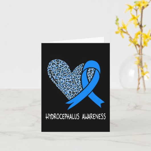 Hydrocefalus Awareness Blauw lint Kaart (Gele Bloem)