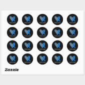 Hydrocefalus Awareness Blauw lint Ronde Sticker (Vel)