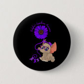 Hydrocefalus Awareness Blauwe Lintbril Ronde Button 5,7 Cm (Voorkant)