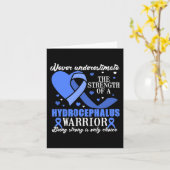 Hydrocefalus Awareness Blue Ribbon Ondersteuning Kaart (Gele Bloem)