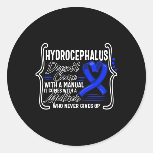 Hydrocefalus Awareness komt niet met een handleidi Ronde Sticker (Voorkant)