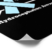 - Hydrocefalus Awareness Lichtblauw lint Poster (Hoek)