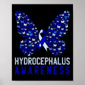 Hydrocefalus Awareness Maand Blauw Lint Ondersteun Poster (Voorkant)