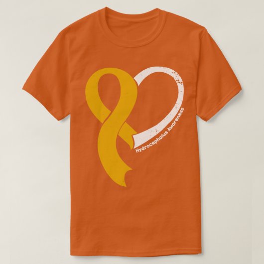Hydrocefalus Bewustzijn Hoop Liefde Hart Lint Hap T-shirt (Design voorkant)