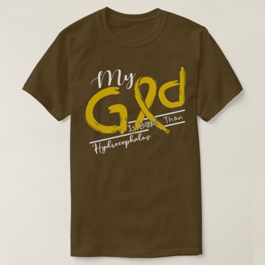 Hydrocefalus bewustzijn Mijn God is hierin sterker T-shirt (Design voorkant)