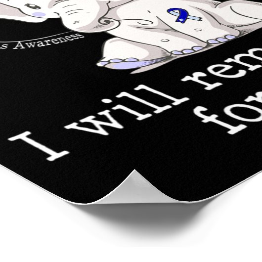 Hydrocefalus Bewustzijn Olifant 1 Poster (Hoek)