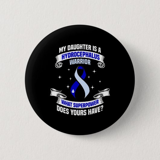 Hydrocefalus Overlevende Dochter Power Awareness w Ronde Button 5,7 Cm (Voorkant)